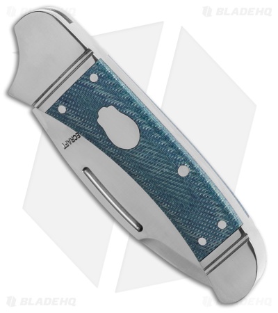 RoseCraft Blades Zambezi Slip Joint Knife Blue Micarta (2.5" Satin)