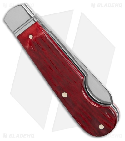 RoseCraft Elk River Easy Open Jack Pocket Knife Red Jigged Bone (2.75" Satin)