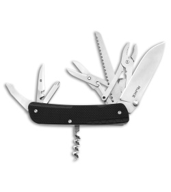 RUIKE Trekker LD51-B Multi-Tool Folding Knife Black G-10 (3.35" Mirror)