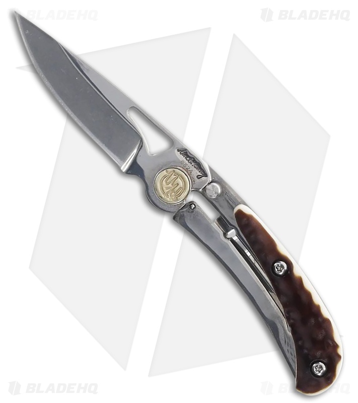 Uncle Henry 3UH Compact Frame Lock Knife Brown Staglon (2.2" Polish)