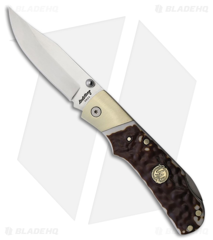 Uncle Henry 7UH Lockback Knife Brown Staglon (3" Satin)