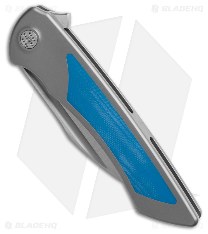 Sharp By Design Derecho Frame Lock Knife Gray Ti/Blue G-10 (3.4" Satin)