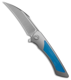 Sharp By Design Derecho Frame Lock Knife Gray Ti/Blue G-10 (3.4" Satin)
