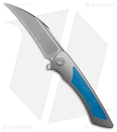 Sharp By Design Derecho Frame Lock Knife Gray Ti/Blue G-10 (3.4" Satin)