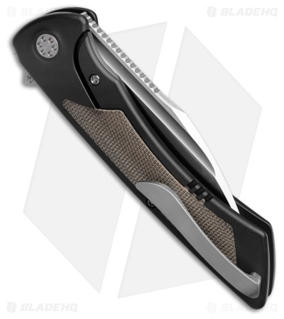 Sharp By Design Derecho Frame Lock Knife Dark Gray Ti/Olive Micarta (3.4" Satin)