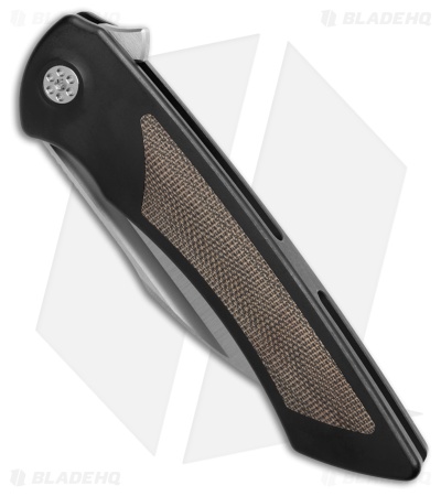 Sharp By Design Derecho Frame Lock Knife Dark Gray Ti/Olive Micarta (3.4" Satin)