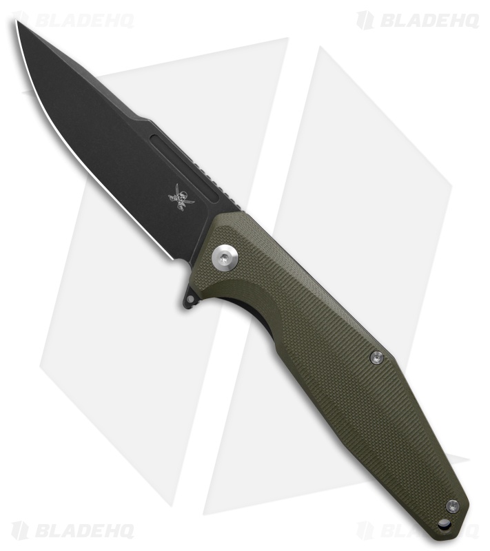Skallywag Tactical Iron Jaw Frame Lock Knife OD Green G-10/Ti (3.6" Black)