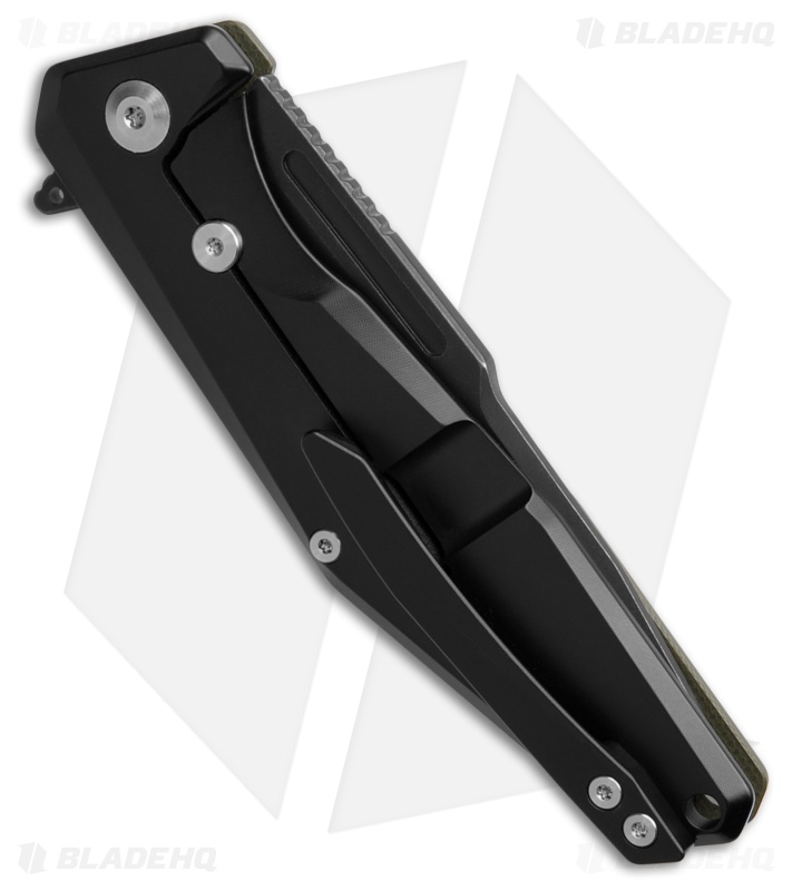 Skallywag Tactical Iron Jaw Frame Lock Knife OD Green G-10/Ti (3.6" Black)