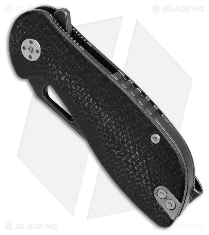 Skallywag Tactical Mudskipper Liner Lock Knife Black Micarta (3.3" Black SW)