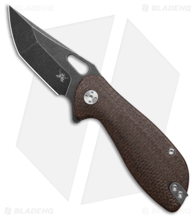 Skallywag Tactical Mudskipper Liner Lock Knife Brown Micarta (3.3" Black SW)