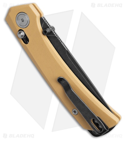 Skallywag Tactical Porpoise Spear Point Knife Tan G-10 (3.5" Black SW)