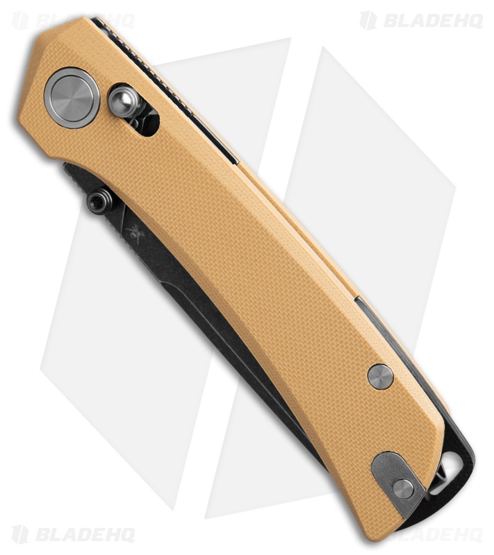 Skallywag Tactical Porpoise Spear Point Knife Tan G-10 (3.5" Black SW)
