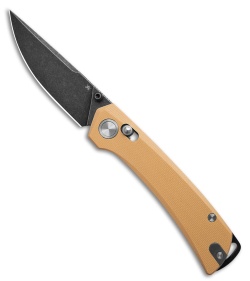 Skallywag Tactical Porpoise Spear Point Knife Tan G-10 (3.5" Black SW)
