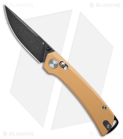 Skallywag Tactical Porpoise Spear Point Knife Tan G-10 (3.5" Black SW)