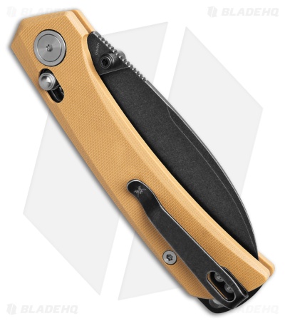 Skallywag Tactical Porpoise Wharncliffe Knife Tan G-10 (3.5" Black SW)