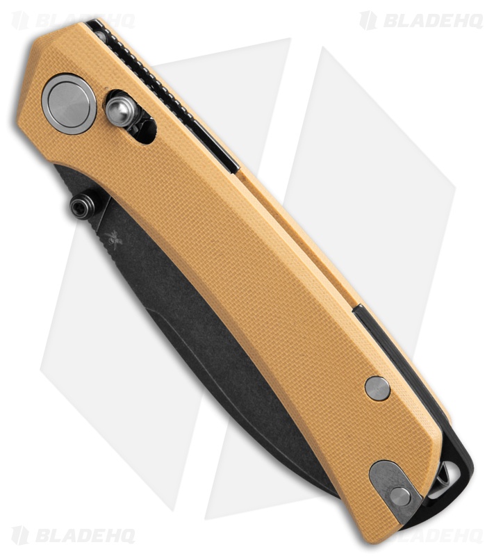 Skallywag Tactical Porpoise Wharncliffe Knife Tan G-10 (3.5" Black SW)