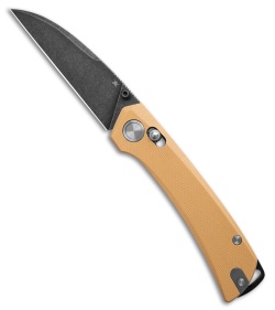 Skallywag Tactical Porpoise Wharncliffe Knife Tan G-10 (3.5" Black SW)