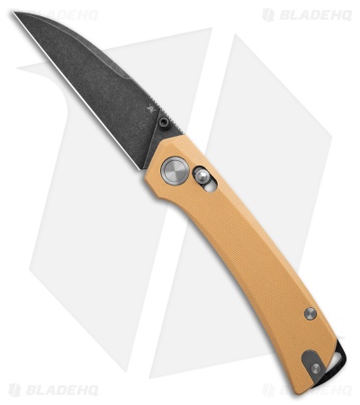 Skallywag Tactical Porpoise Wharncliffe Knife Tan G-10 (3.5" Black SW)