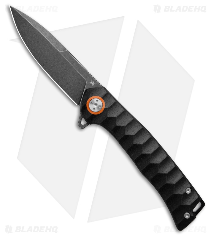 Skallywag Tactical Sao Feng Drop Point Liner Lock Knife Black G-10 (3.6" BSW)