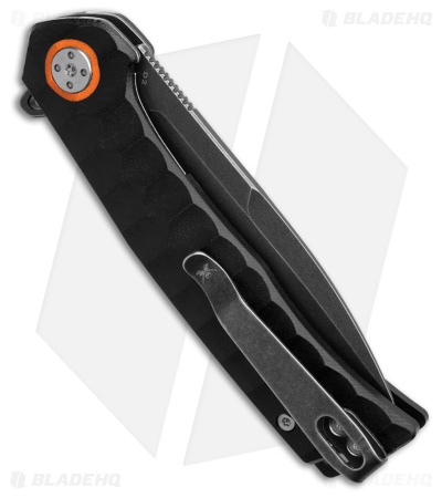 Skallywag Tactical Sao Feng Drop Point Liner Lock Knife Black G-10 (3.6" BSW)