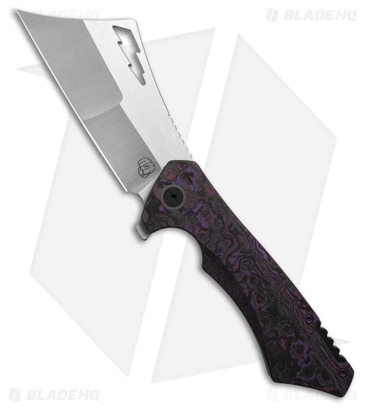Something Obscene OG Nemley Frame Lock Knife Purple Haze CF/Diamond (4" Satin)