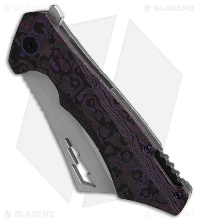 Something Obscene OG Nemley Frame Lock Knife Purple Haze CF/Diamond (4" Satin)