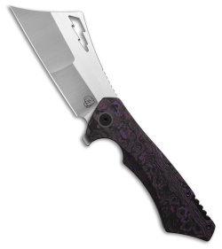 Something Obscene OG Nemley Frame Lock Knife Purple Haze CF/Diamond (4" Satin)