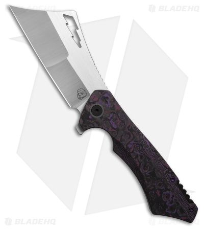 Something Obscene OG Nemley Frame Lock Knife Purple Haze CF/Diamond (4" Satin)