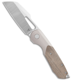 Sparrow Knife Co. Strix Titanium + Green Micarta (3.4" Belt Satin)