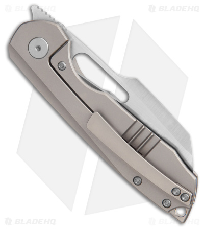 Sparrow Knife Co. Strix Titanium + Green Micarta (3.4" Belt Satin)