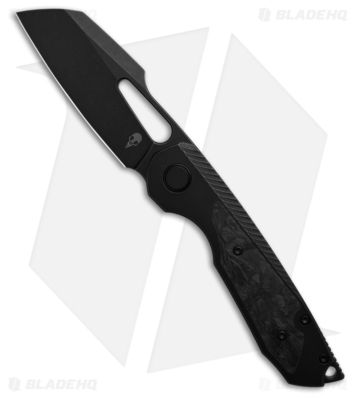 Sparrow Knife Co. Strix V1 MagnaCut Frame Lock Knife Midnight Ti/CF (3.4" Black)