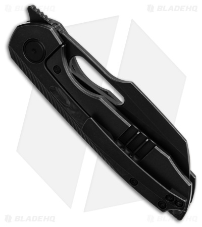 Sparrow Knife Co. Strix V1 MagnaCut Frame Lock Knife Midnight Ti/CF (3.4" Black)