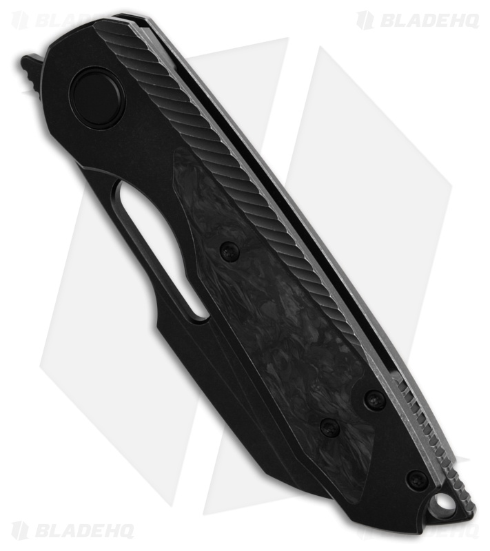 Sparrow Knife Co. Strix V1 MagnaCut Frame Lock Knife Midnight Ti/CF (3.4" Black)
