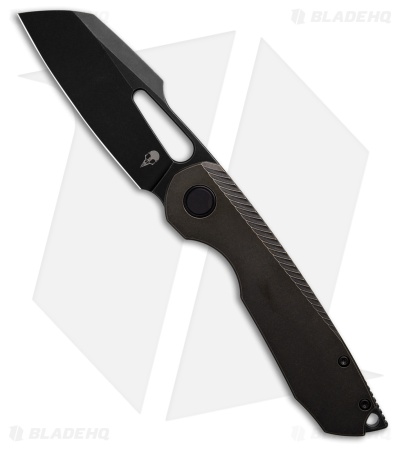 Sparrow Knife Co. Strix V4 MagnaCut Frame Lock Knife Black/Brnz Ti (3.4" Black)