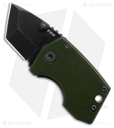 Stabby Labs FAT PP Frame Lock Knife Green Stainless Steel (1.2" Black)