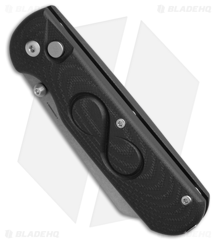StraightLine EDC ROX Button Lock Knife Black G-10 (2.7" SW)