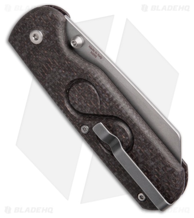 StraightLine EDC ROX Button Lock Knife Brown Burlap Micarta (2.7" SW)