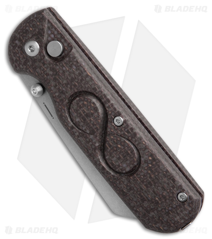 StraightLine EDC ROX Button Lock Knife Brown Burlap Micarta (2.7" SW)