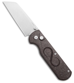 StraightLine EDC ROX Button Lock Knife Brown Burlap Micarta (2.7" SW)