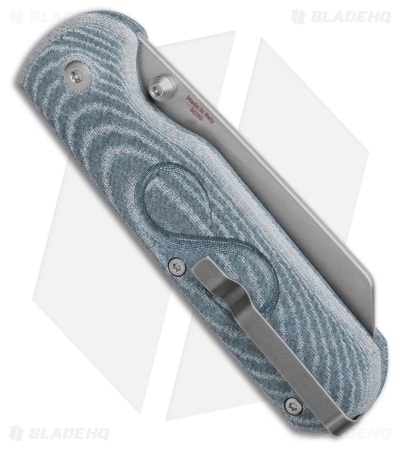 StraightLine ROX Button Lock Knife Denim Canvas Micarta (2.75" SW)