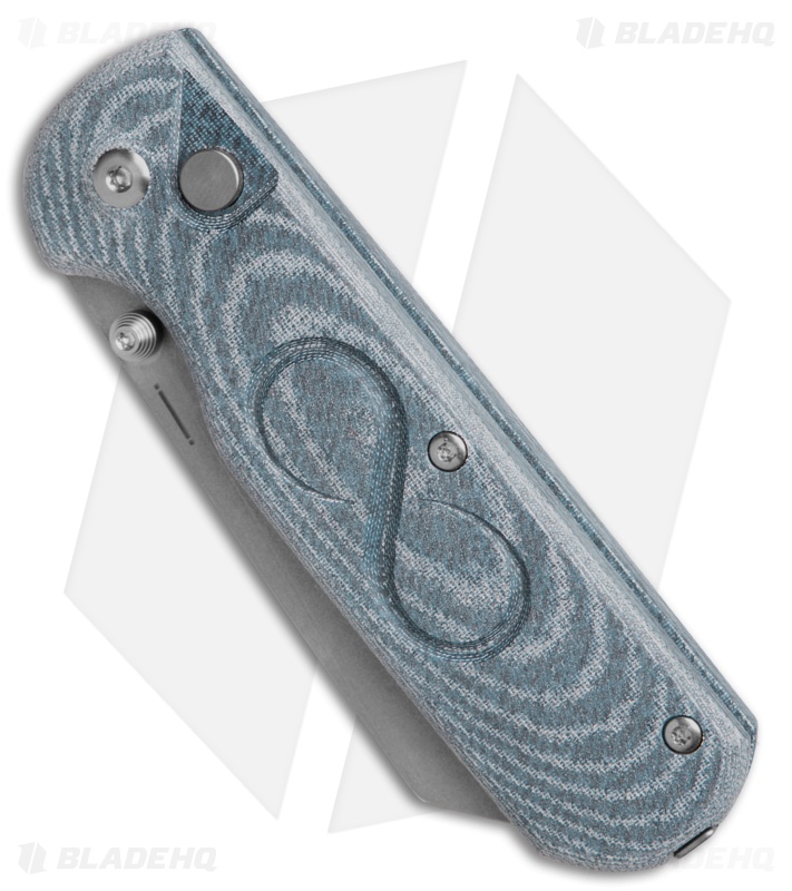 StraightLine ROX Button Lock Knife Denim Canvas Micarta (2.75" SW)