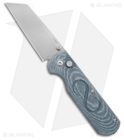StraightLine ROX Button Lock Knife Denim Canvas Micarta (2.75" SW)