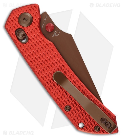 Tenable Fenrir Crossbar Lock Knife Red Diamond Aluminum (3.4" Rose Gold)