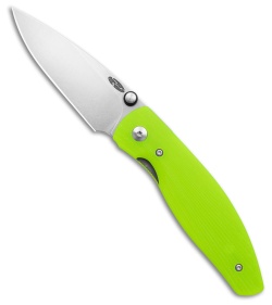 TRM Knives Atom Liner Lock Knife Day Glo Sunburst G-10 (3.5" SW)
