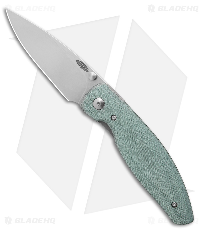 OMMO IRREGULAR PATTERN SK 36 グレー TRM Knives Atom Liner Lock Knife Denim Lizard Skin Micarta