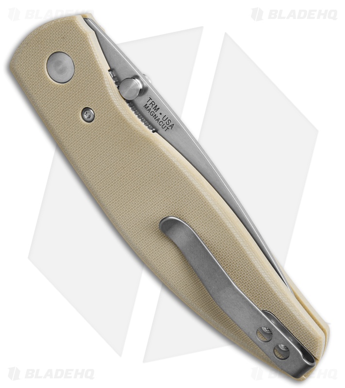 TRM Knives Atom Liner Lock Knife Desert Tan G-10 (3.5" SW)