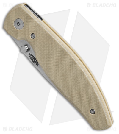 TRM Knives Atom Liner Lock Knife Desert Tan G-10 (3.5" SW)