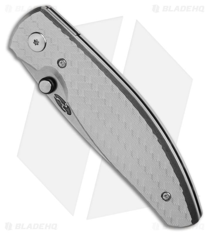 TRM Knives Atom Liner Lock Knife Herringbone Titanium (3.5" SW MagnaCut)