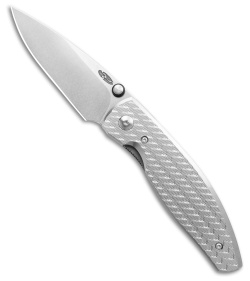 TRM Knives Atom Liner Lock Knife Herringbone Titanium (3.5" SW MagnaCut)