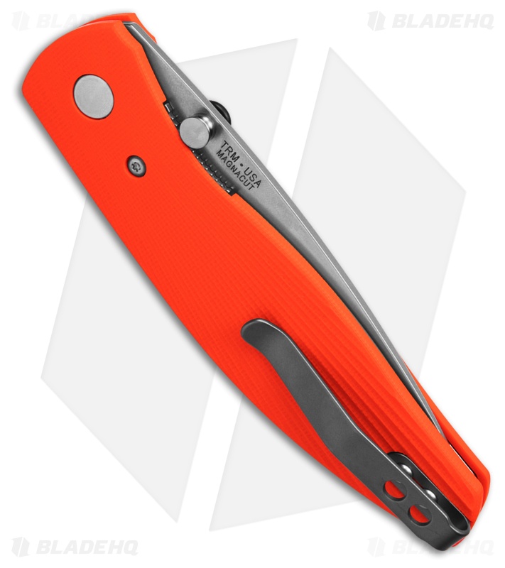 TRM Knives Atom Liner Lock Knife Hunter Orange Sunburst G-10 (3.5" SW)